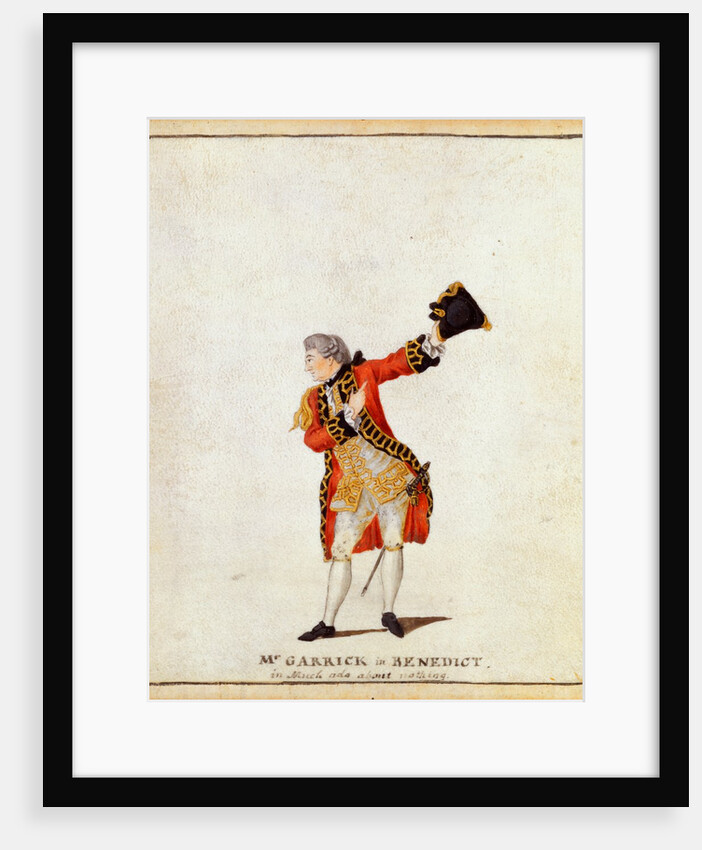 Garrick as Benedick in Shakespeare's play Much Ado About Nothing by Jean-Louis Fesch