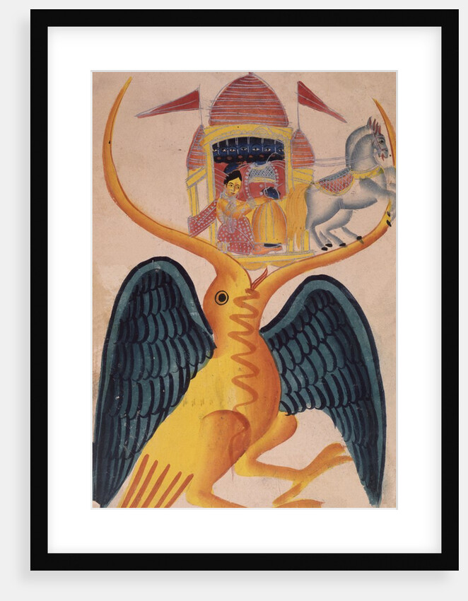 Ravana and Sita in the beak of Jatayu by Unknown