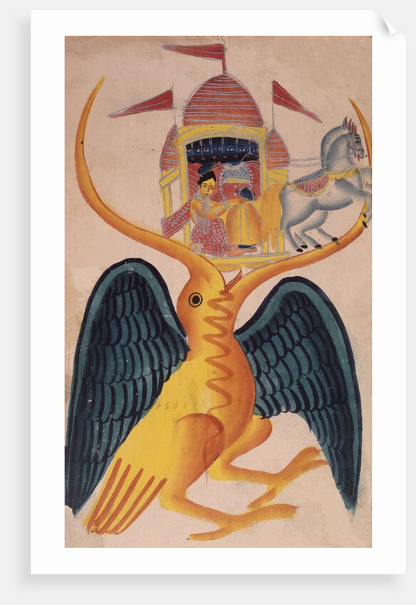Ravana and Sita in the beak of Jatayu by Unknown