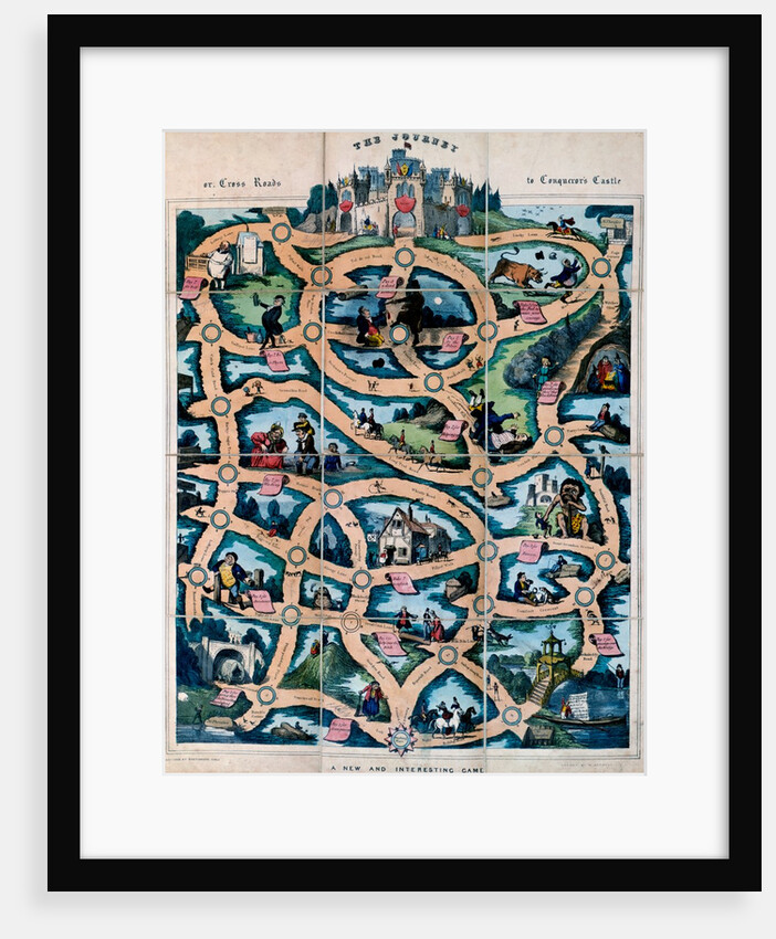 The Journey, playing sheet for the game. England, early 19th century by William Spooner