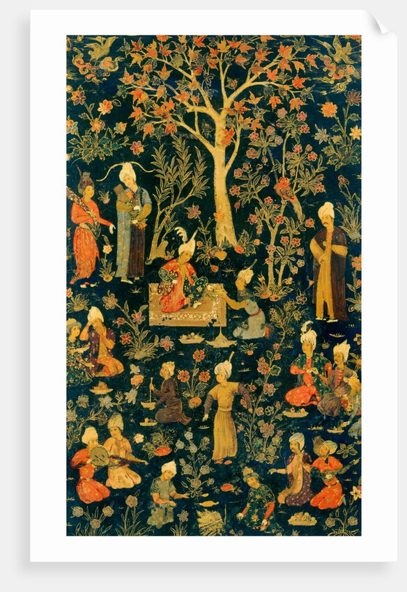 A princely picnic scene. Persian, 16th century by Anonymous