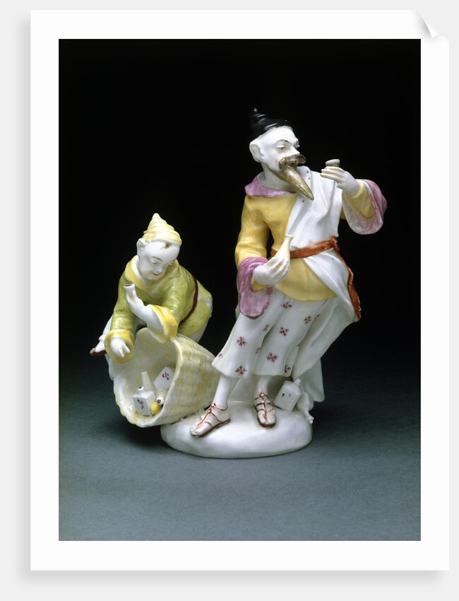 A Chinese man and a boy by Agostino Carlini