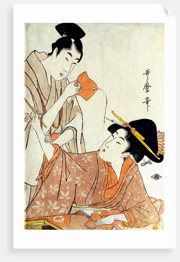 A Tanzaku Prayer-paper for the Star Festival by Kitagawa Utamaro
