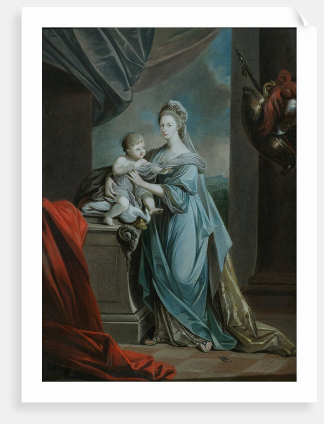 Princess Augusta Charlotte with her infant son by Angelica Kauffman