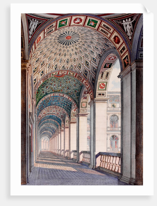 A view of the Loggie in the Vatican by I.G.G