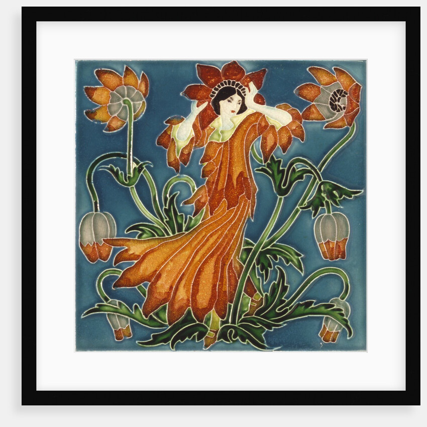 Anemone tile by Walter Crane