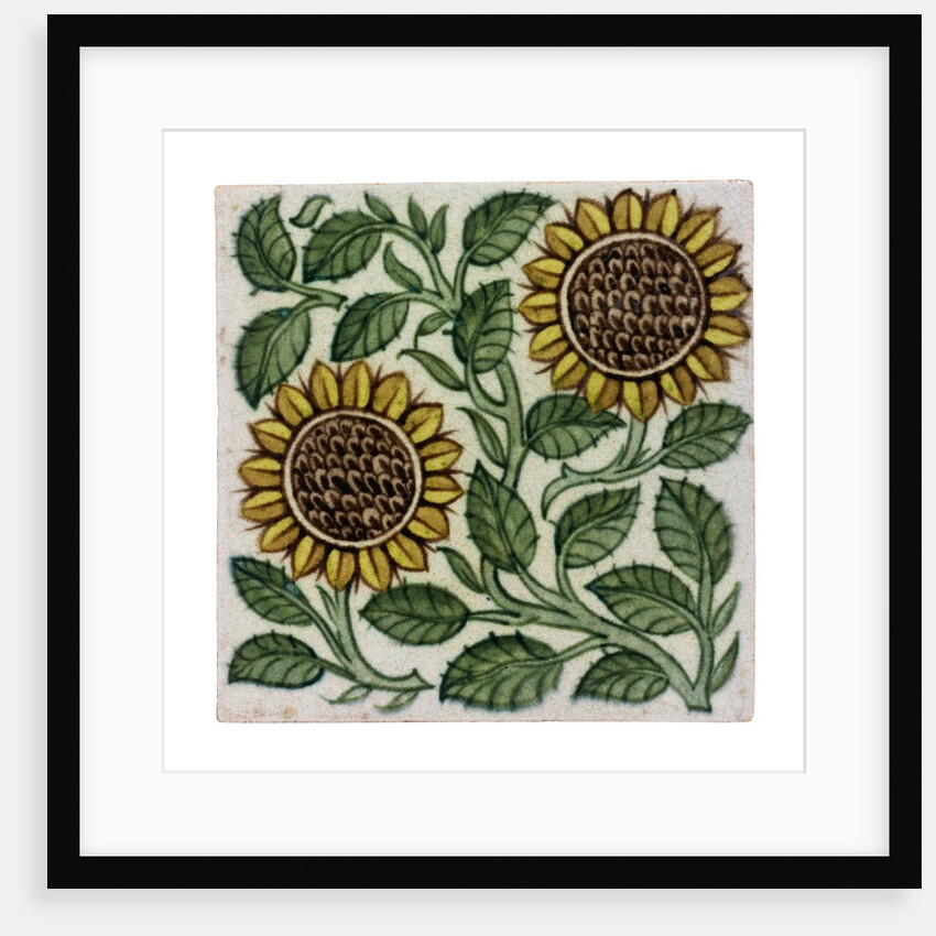 Sunflowers tile by William De Morgan
