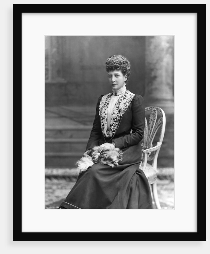 Queen Alexandra with one of her pet dogs by Lafayette Portrait Studios