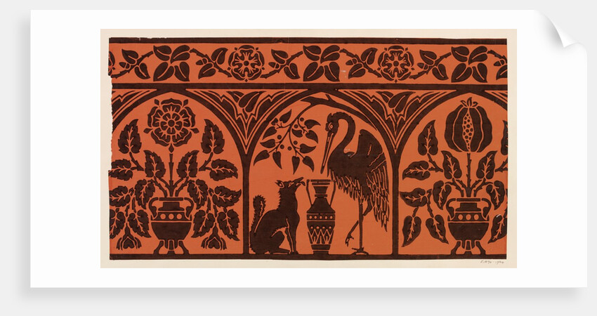 Illustration of Aesop's fable The Fox and the Crane by William Burges