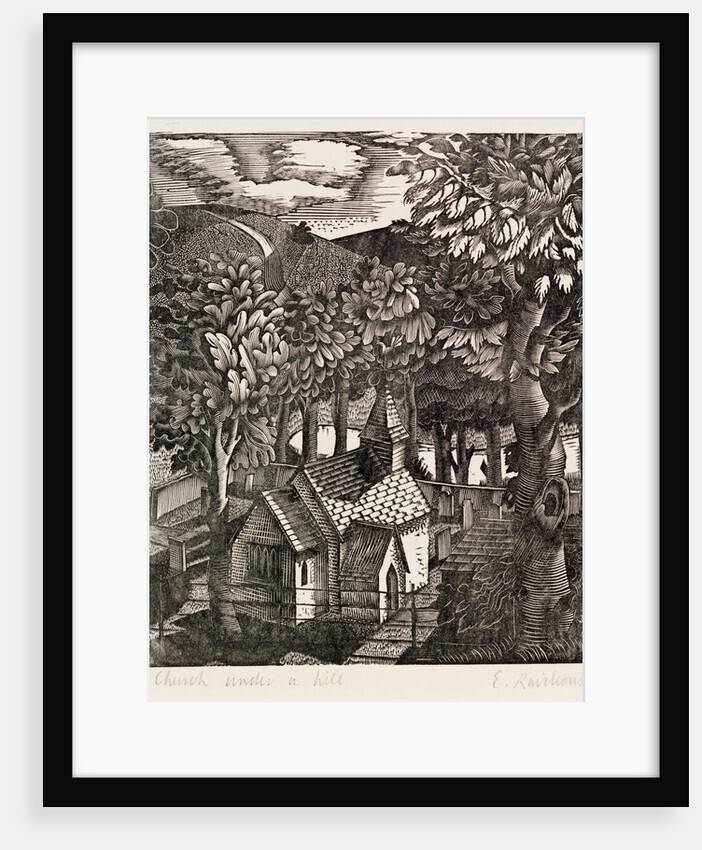Church under a Hill by Eric Ravilious