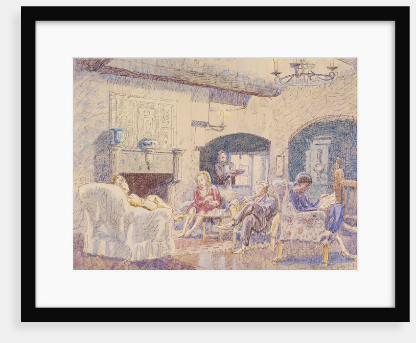 Fireplace at The George, Colchester by Walter Bayes