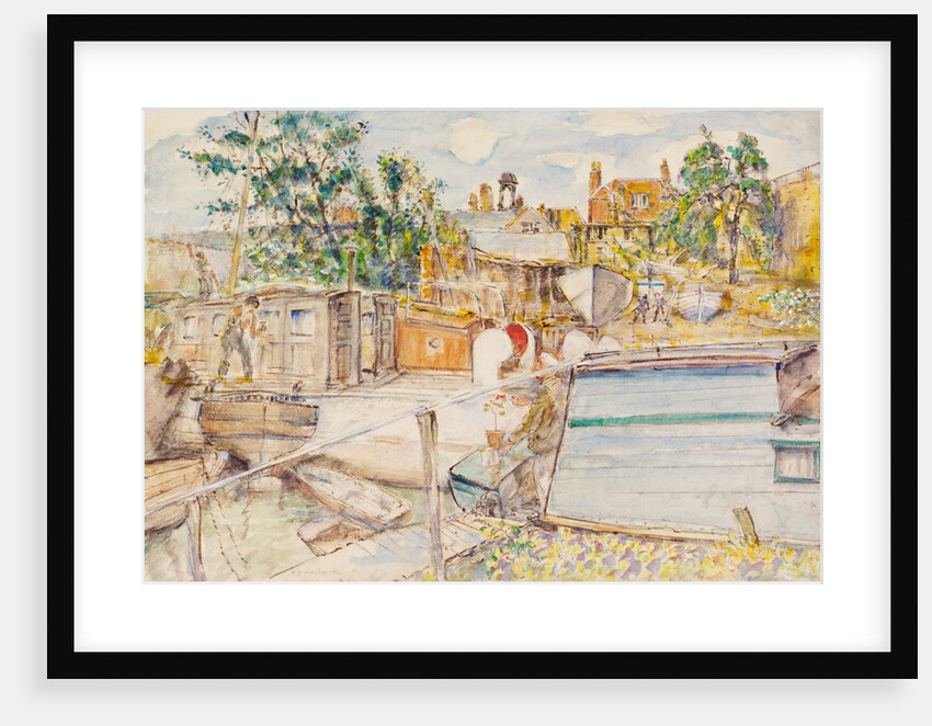 Dock of the Grand Union Canal Co by Archibald Standish Hartrick
