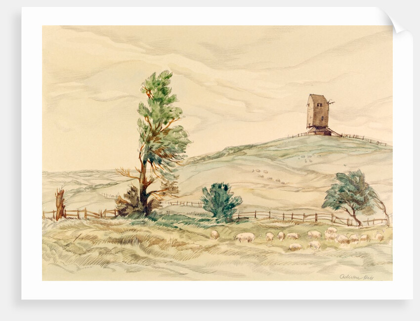 Brangwyn's Mill, Winchelsea, Sussex by Adrian Hill