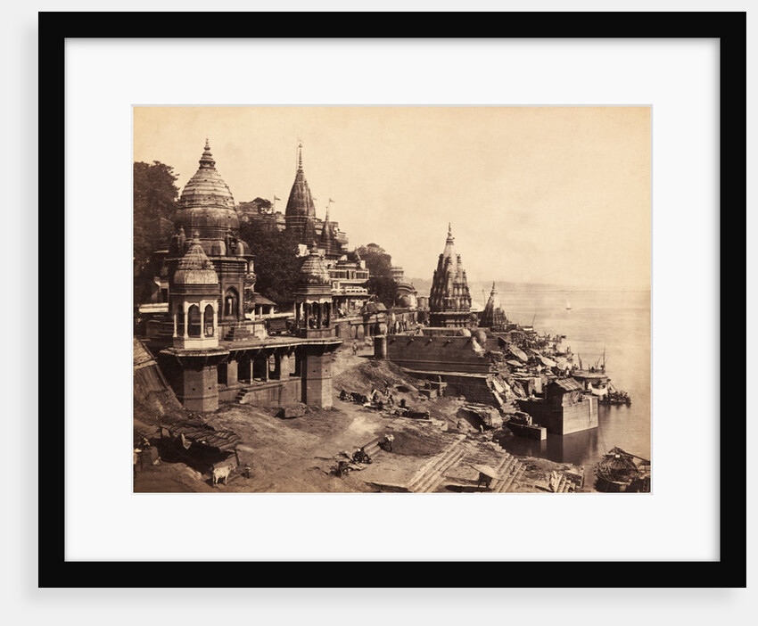 Benares Burning Ghat by Francis Frith & Co.