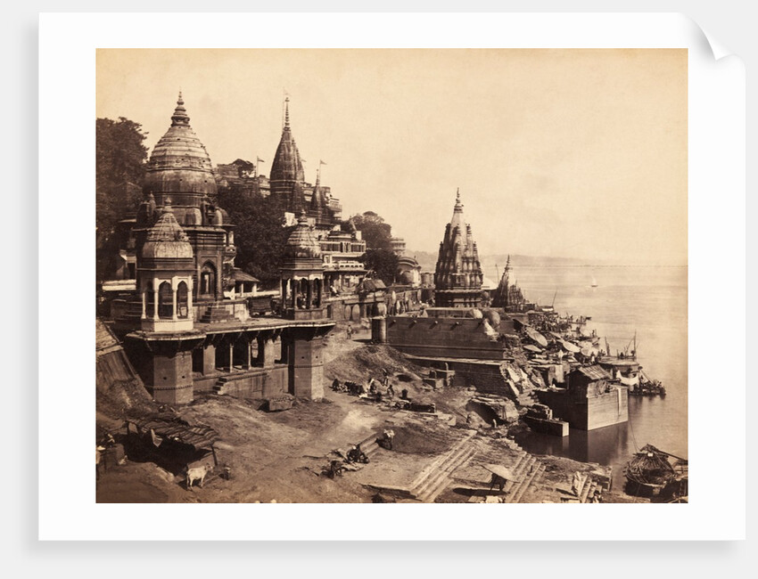 Benares Burning Ghat by Francis Frith & Co.