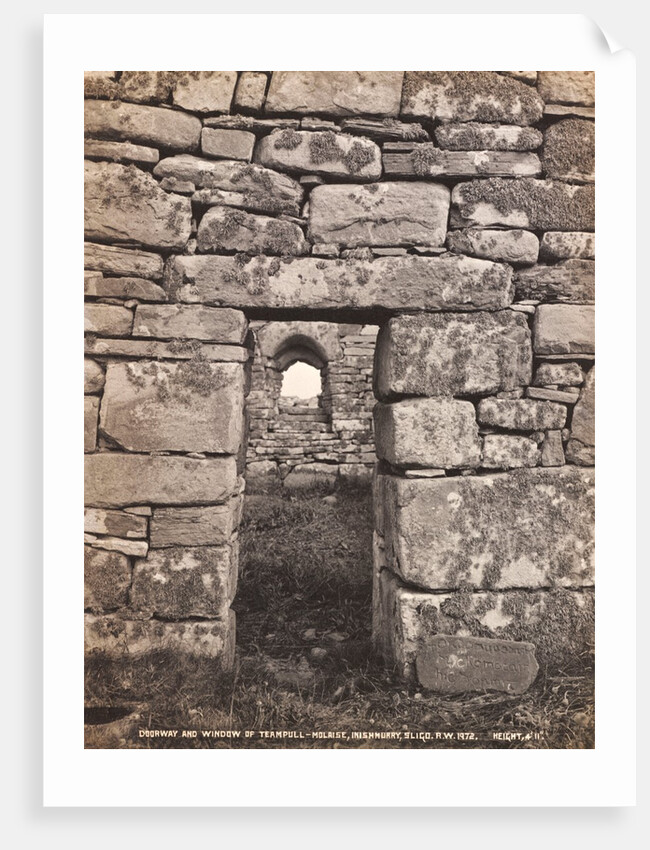 Doorway and window of Teampull Molaise by R Welch