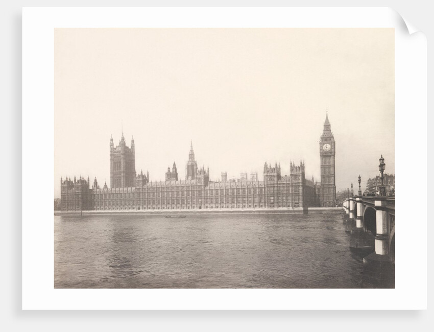 Houses of Parliament seen from across the Thames by Benjamin Stone