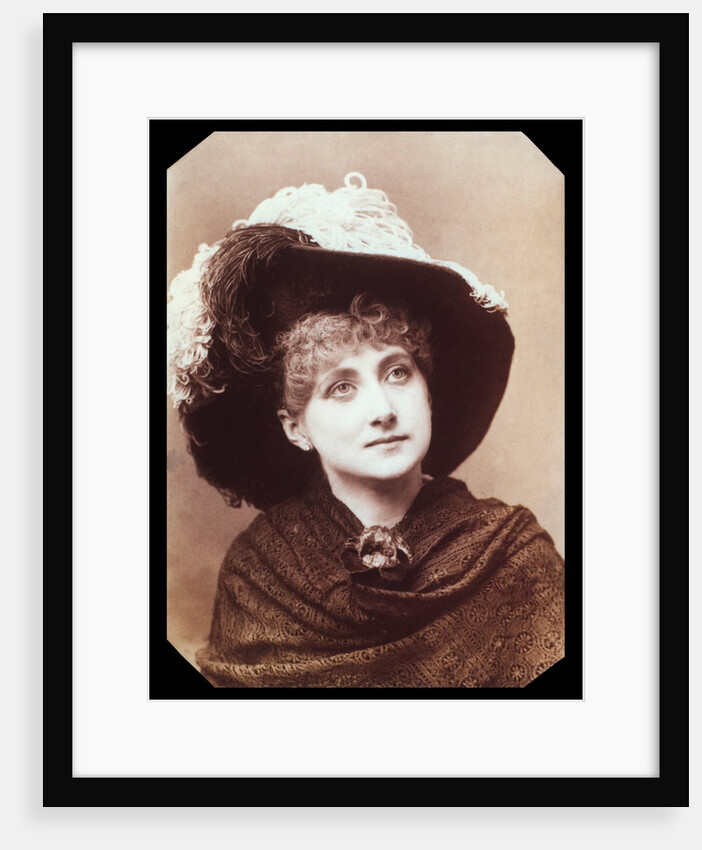 Maude Branscombe wearing a feather-plumed hat by Elliott & Fry