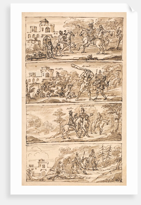 Sketch of scenes by William Kent