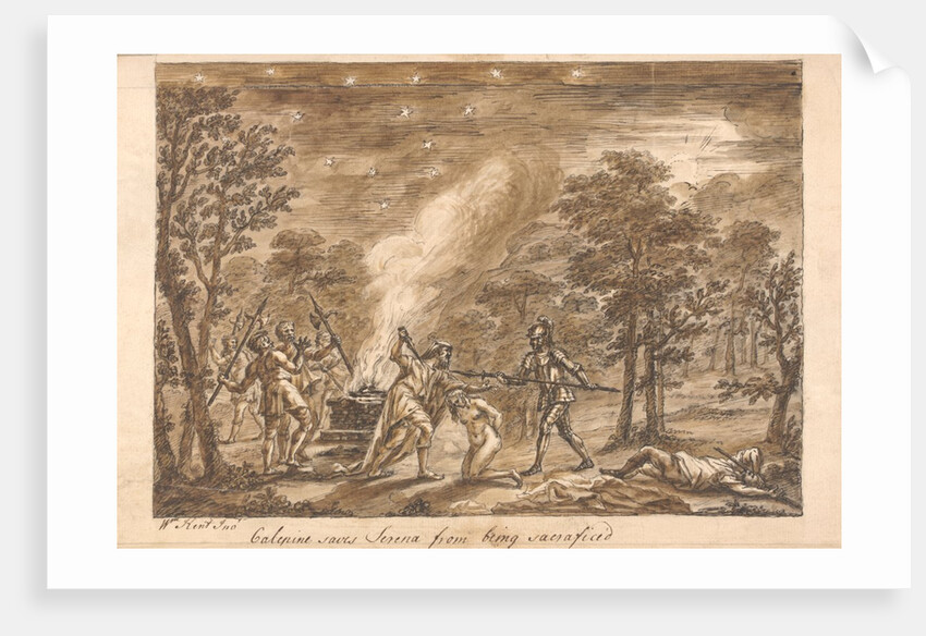 Calepine saves Serena from being sacraficed by William Kent