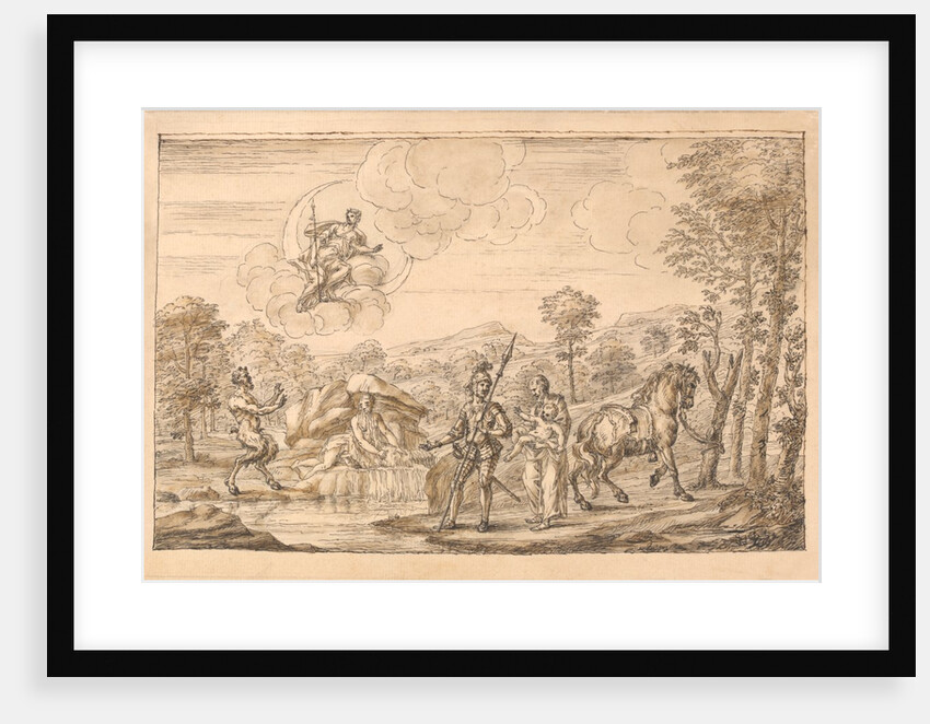 Guyon gives the child to Old Palmer, a nymph of Diana's chang'd into a fountain by William Kent