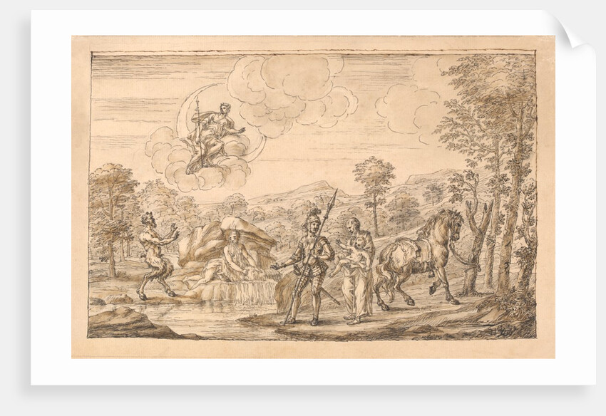Guyon gives the child to Old Palmer, a nymph of Diana's chang'd into a fountain by William Kent