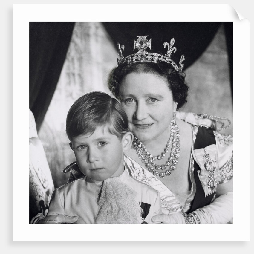 The Queen Mother and Prince Charles at the Coronation by Cecil Beaton