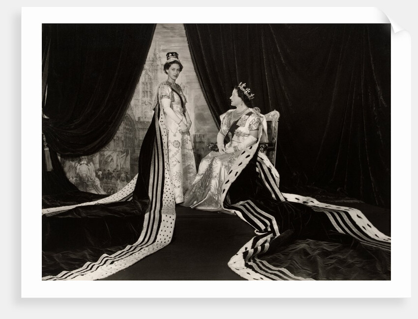 The Queen Mother and Princess Margaret at the Coronation by Cecil Beaton