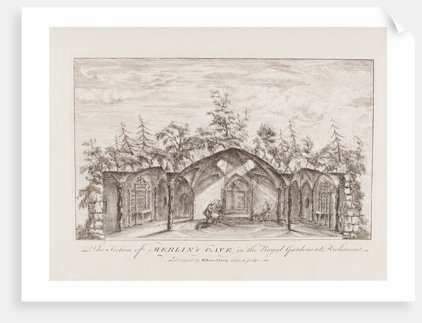 The Section of Merlin Cave in The Royal Gardens at Richmond by William Kent
