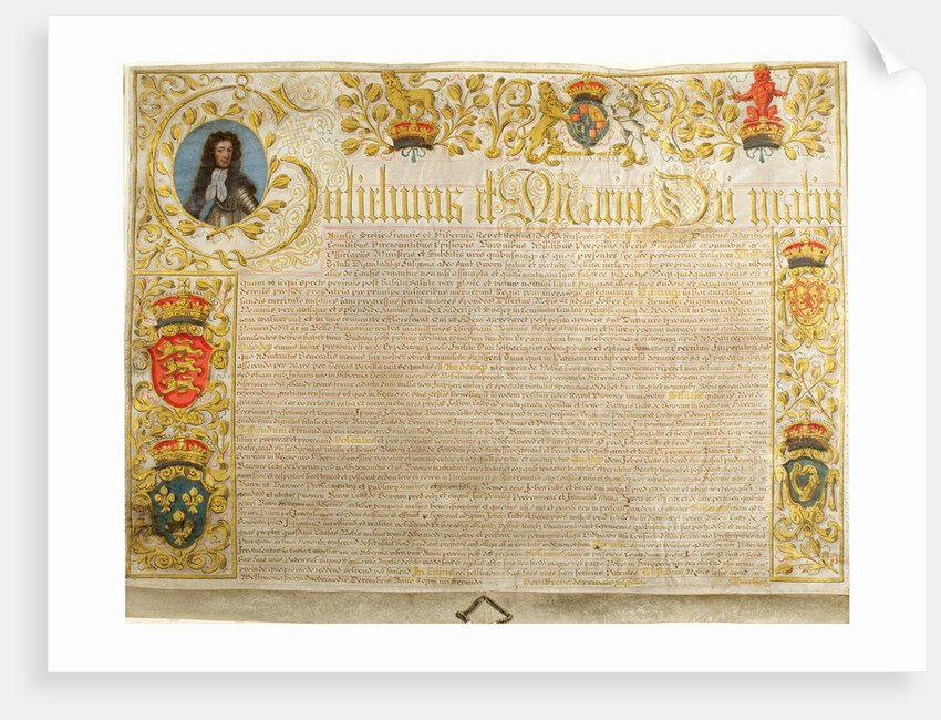 Letters patent in the name of William III and Mary II by Anonymous