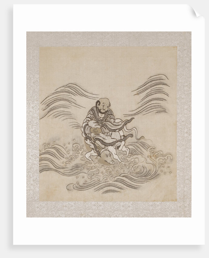 Lohan riding what is possibly a sea-horse by Anonymous
