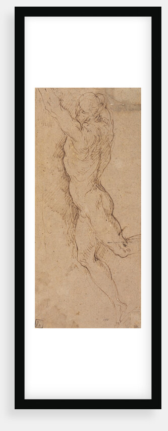 Nude figure of a man holding by Jacopo Palma