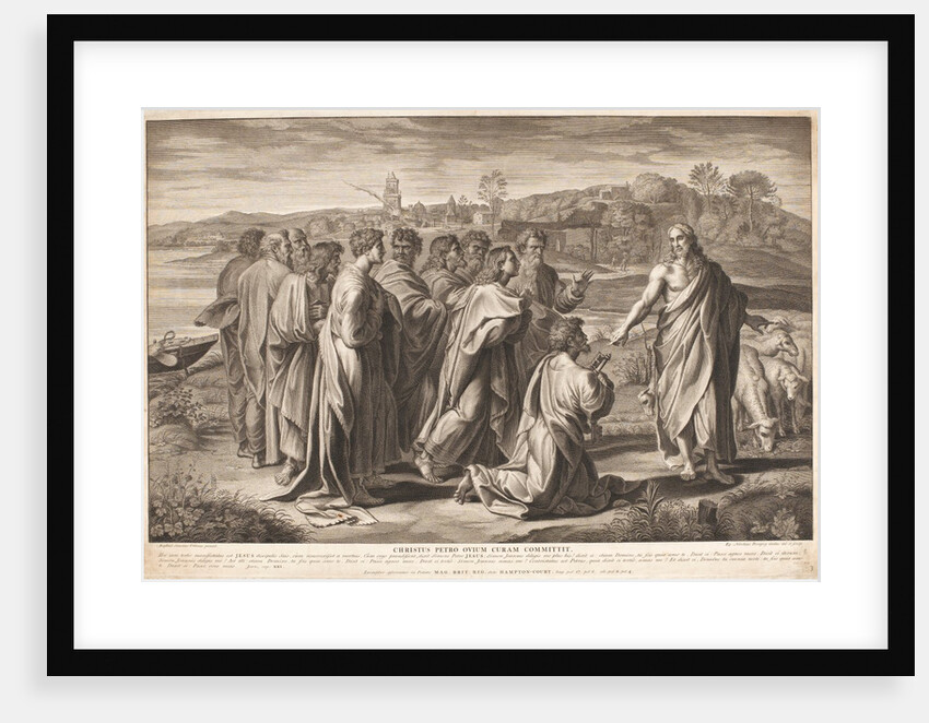 Christ's Charge to Peter by Sir Nicholas Dorigny, after a cartoon by Raphael by Raphael