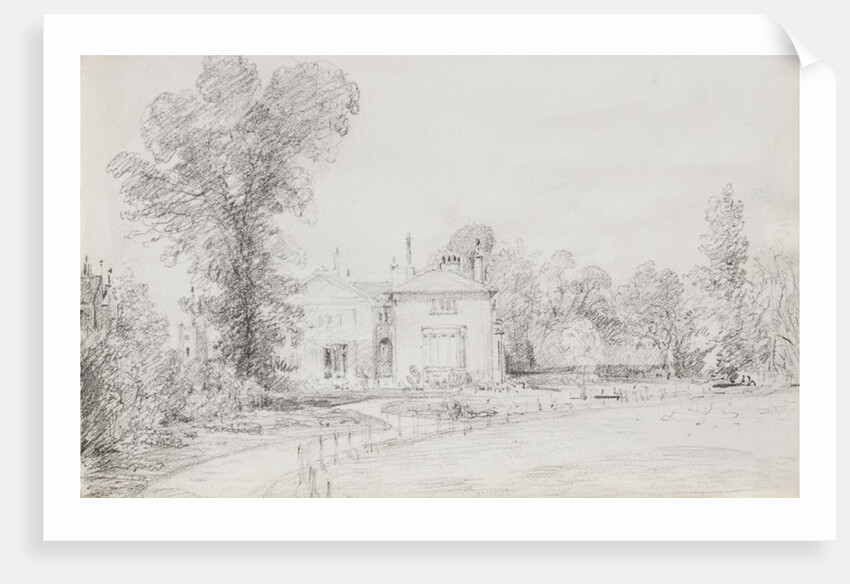Drawing depicting a cottage by John Constable