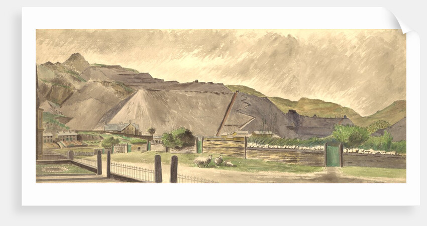 The Oakley Slate Quarry at Blaenau Festiniog, Merionethshire by Frances Macdonald