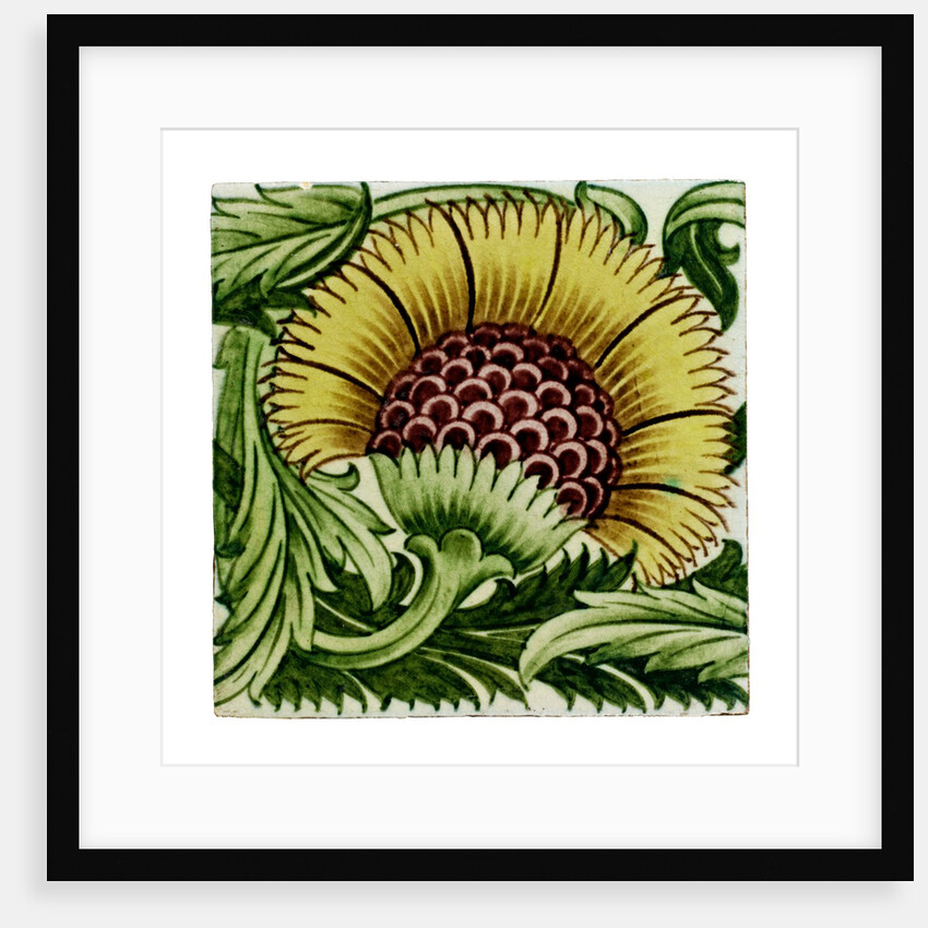 Sunflower tile by William De Morgan