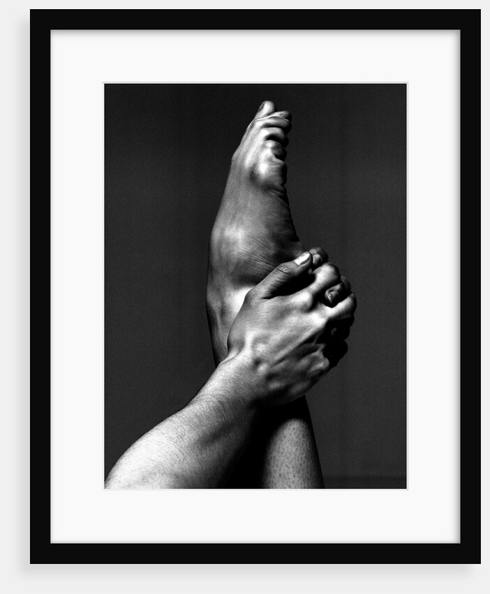 London Contemporary Dance School student's hand holding a foot by Anthony Crickmay