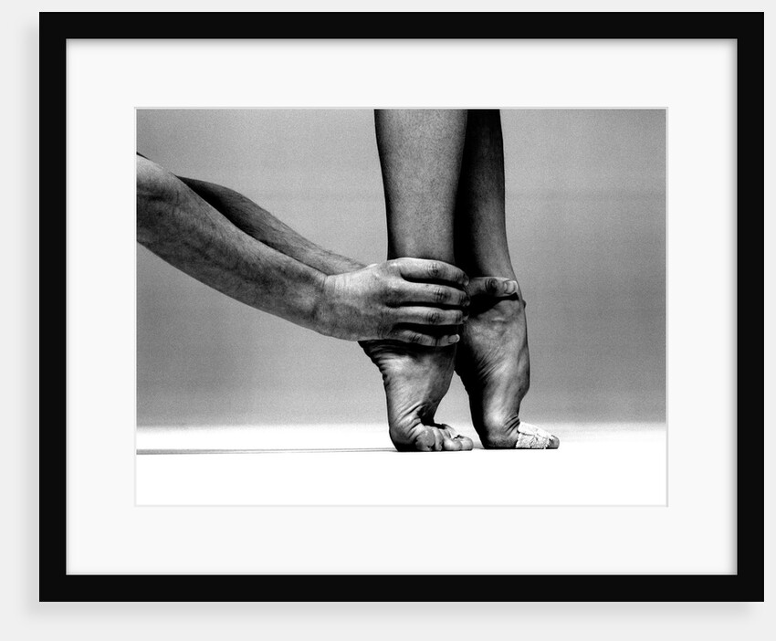 Lauren Potter's feet held by Jonathan Lunn by Anthony Crickmay