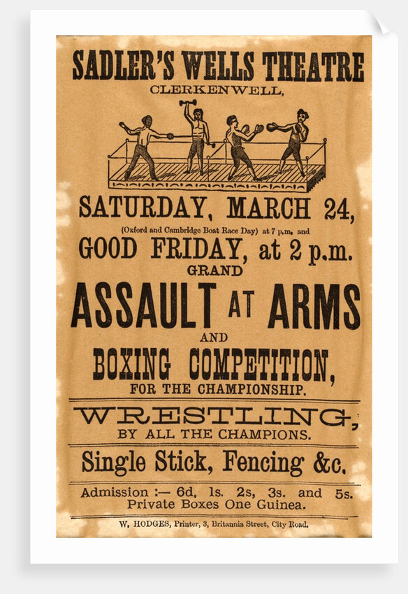 Grand Assault at Arms and Boxing Competition, at the Sadler's Wells by W. Hodges