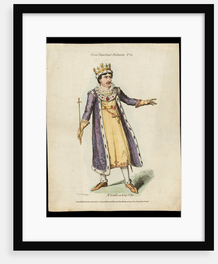 John Kemble as King John by William West