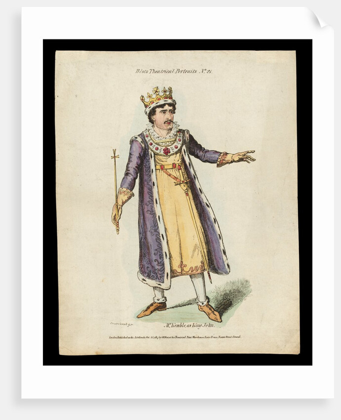John Kemble as King John by William West