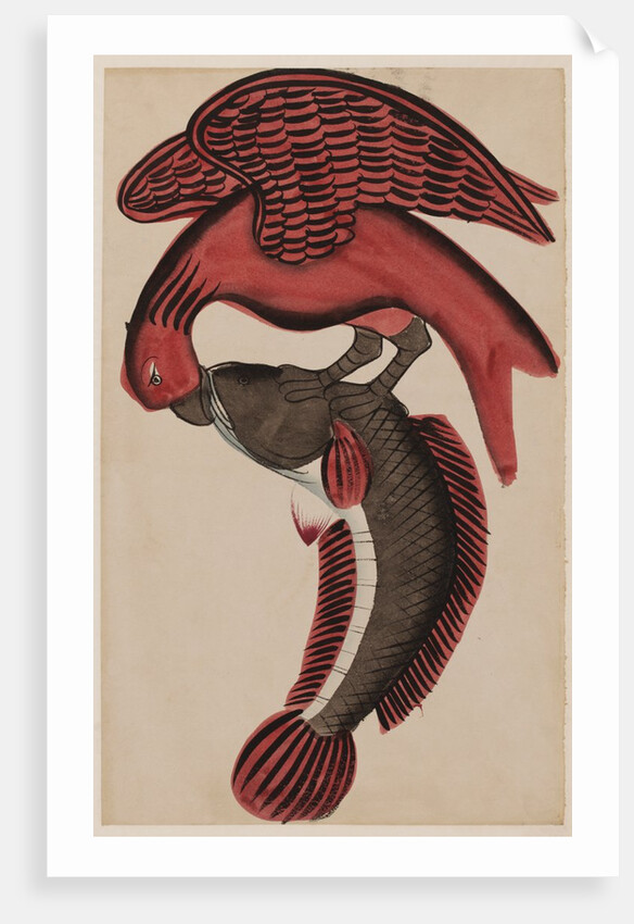 Eagle holding a fish by Unknown