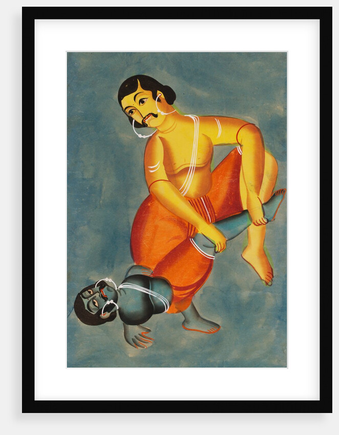 Bhima killing Kichaka by Unknown