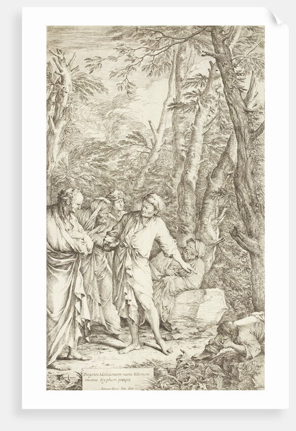 Diogenes casting away his bowl by Salvator Rosa