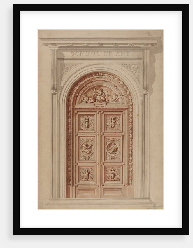 Design for a door for the School of Art by Godfrey Sykes