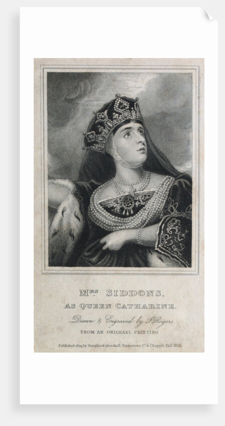 Sarah Siddons as Catherine of Aragon in Henry VIII by Anonymous