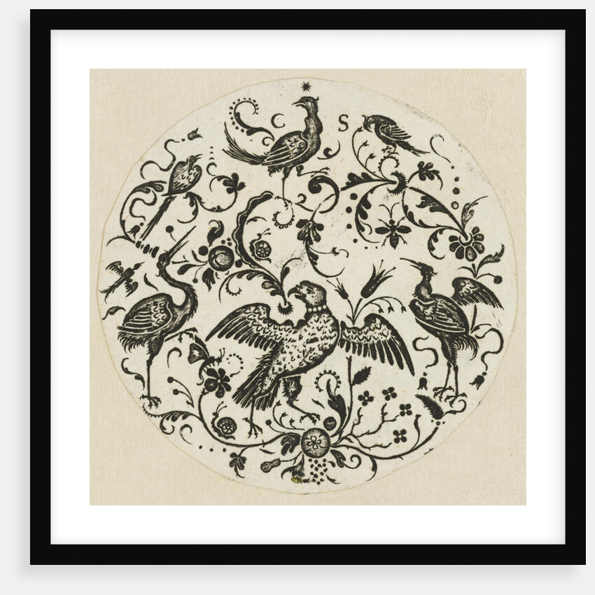 Plate from a series of six upright grotesque designs by Corwinian Saur