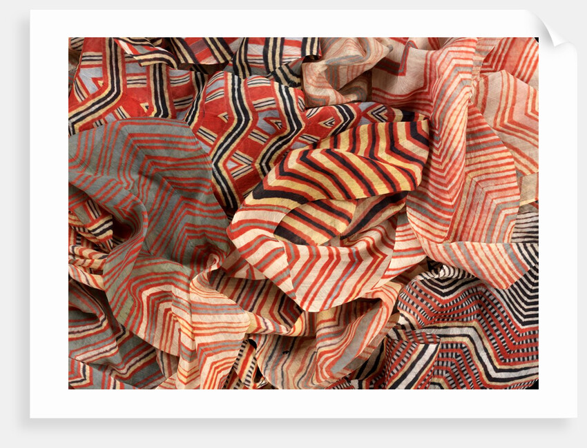 Multi coloured turban cloth by Unknown