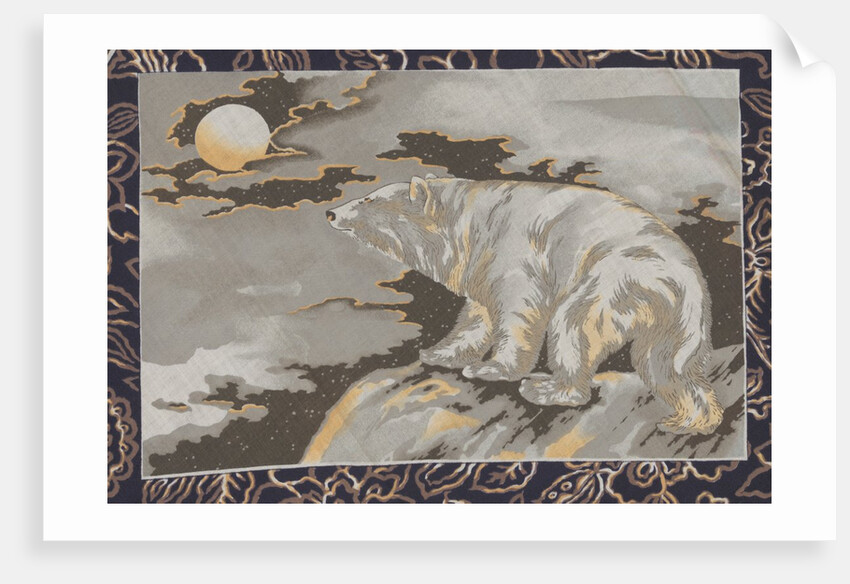 Textile depicting a polar-bear by Stevenson & Co Beith