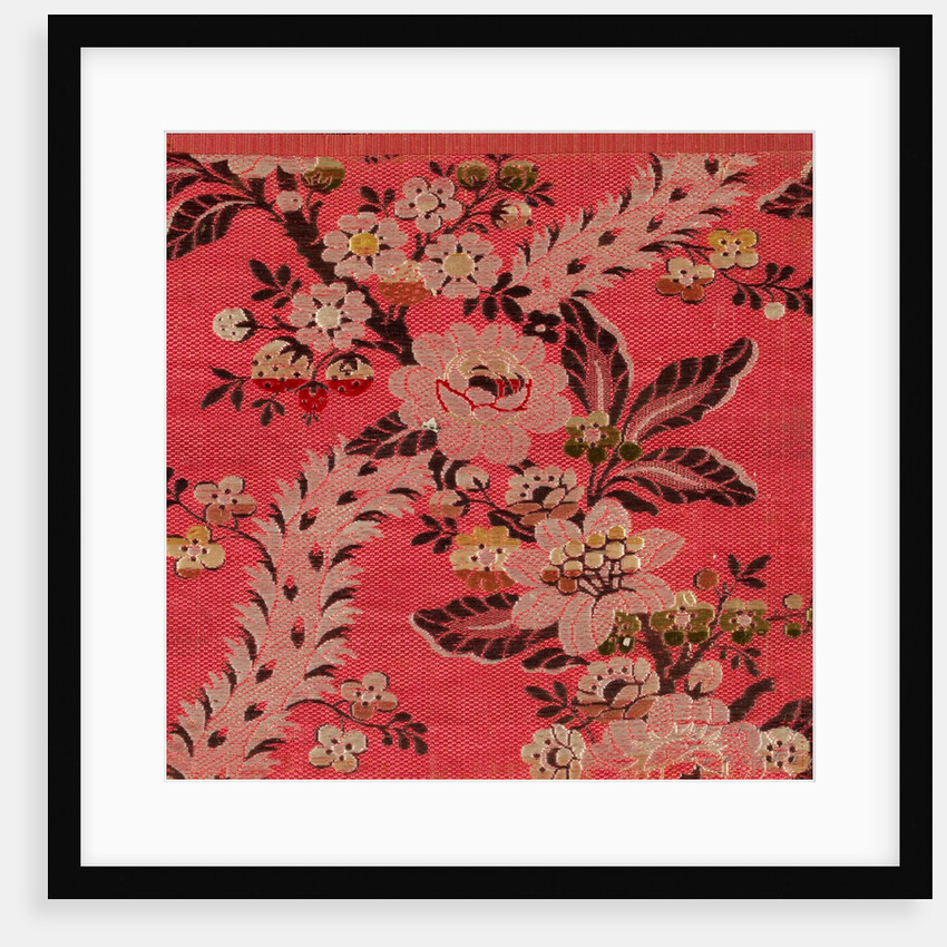 Dress fabric with a floral pattern by Anonymous
